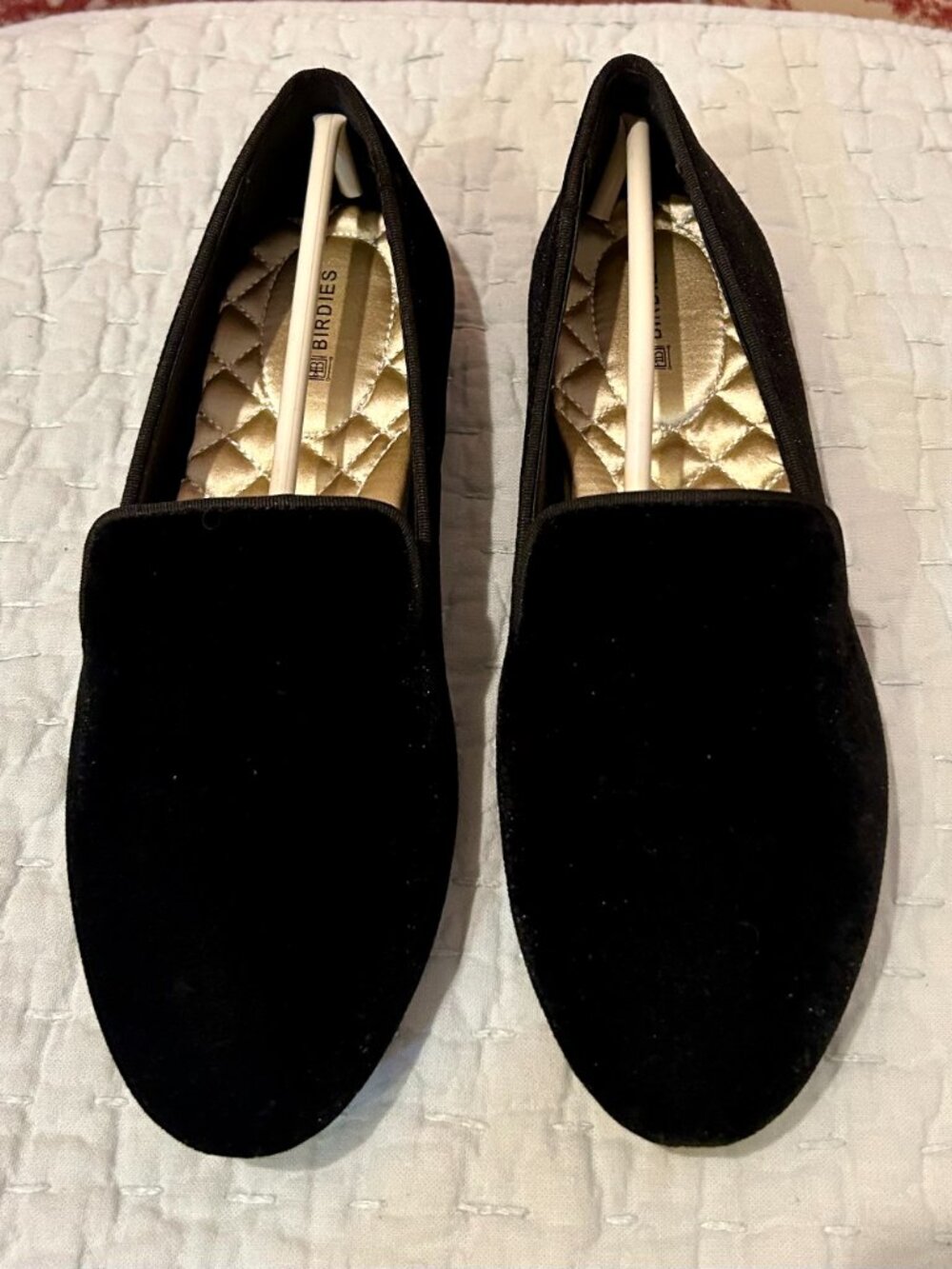 Birdies - The Starling - Black Velvet Flat - Size 7.5 with Box - Picture 3 of 15